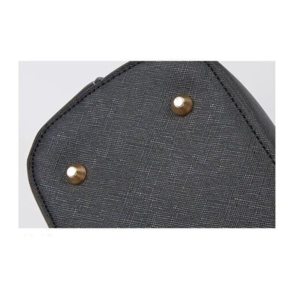 Fashionable Tote Handbag Crossbody & Utility 3 In 1 Set Black Cream W/Free Gift - Picture 10 of 10